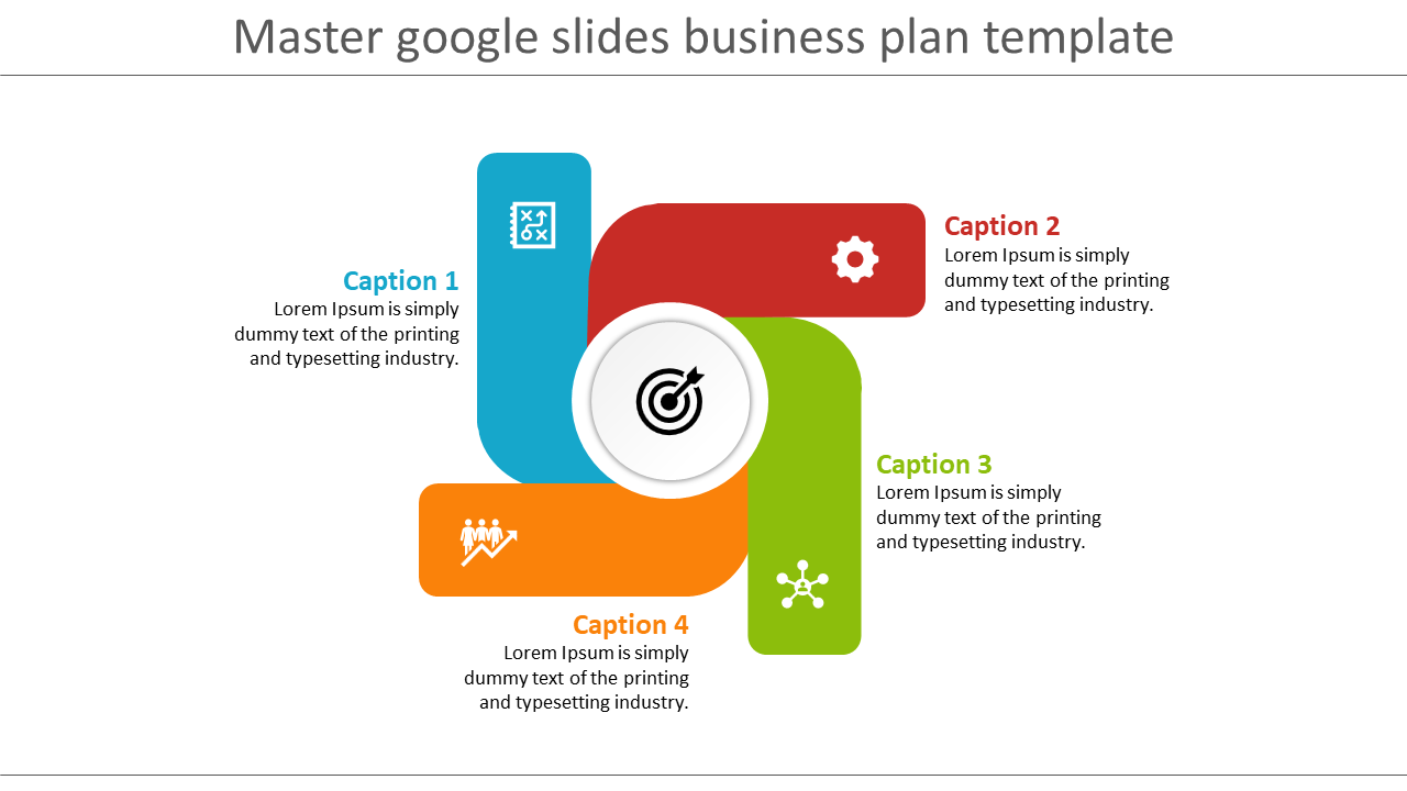 MultiColor Google Slides Business Plan Template Slide